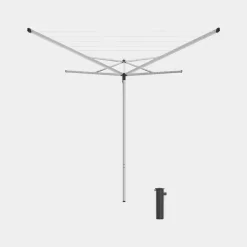 Brabantia Essential Droogmolen 40 Meter Met Bodemhuls - Metallic Grey